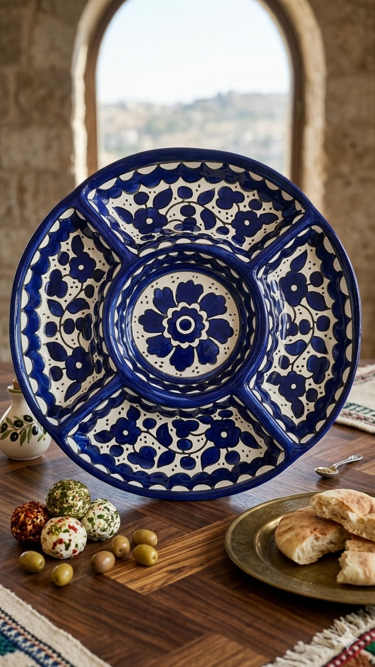 Platos de diferentes colores y tamaños.