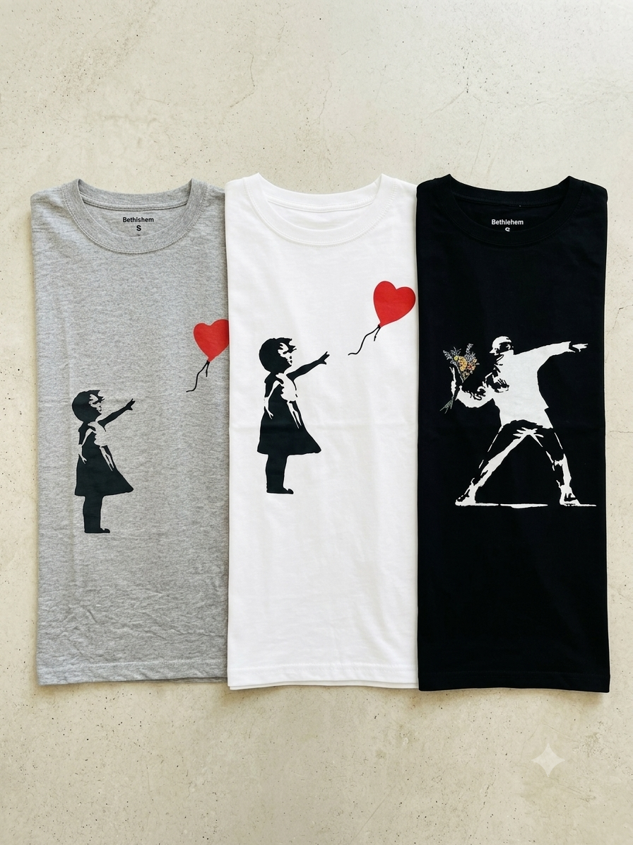Camisetas: Banksy y la voz del muro silencioso
