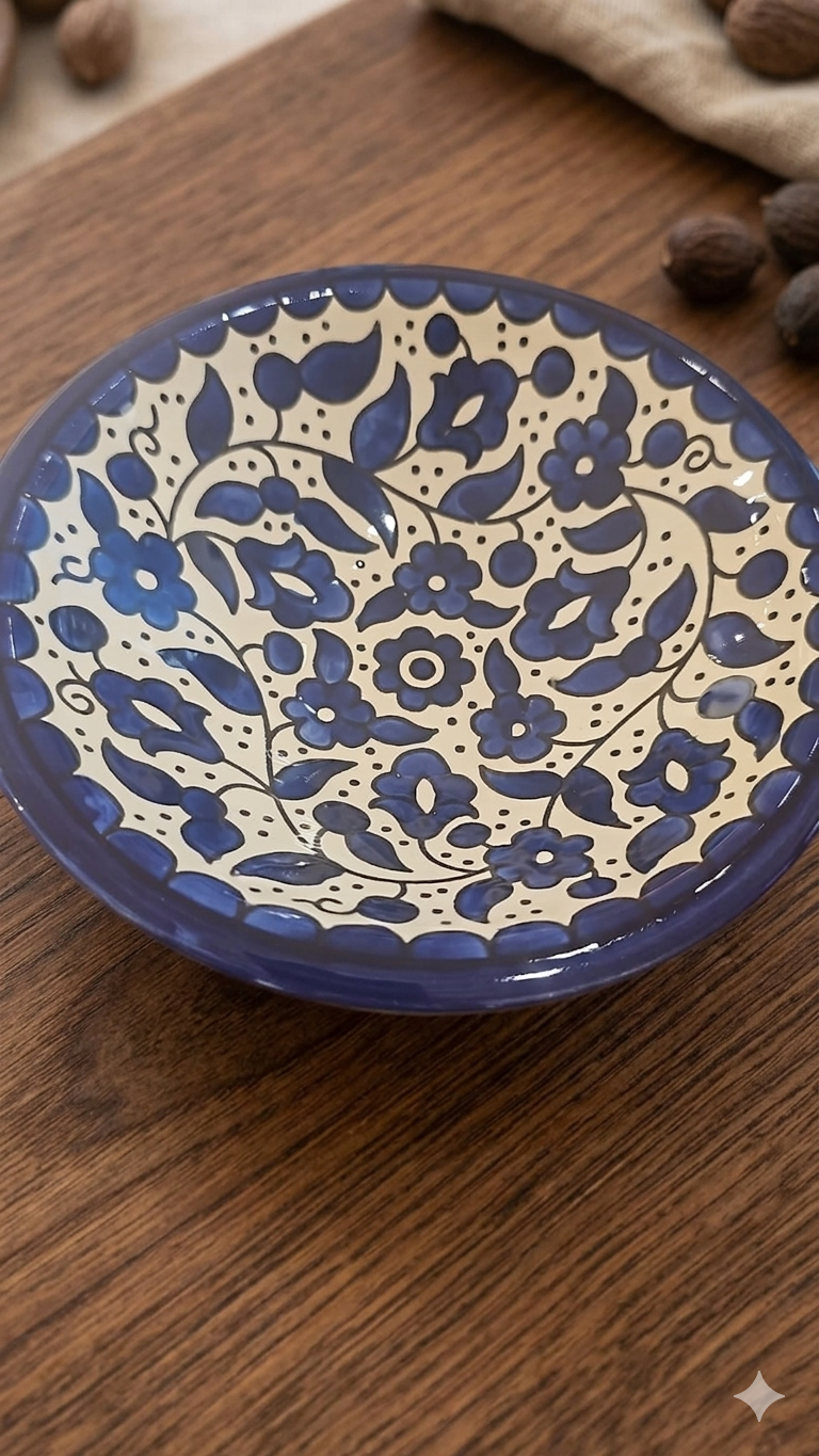 Platos de diferentes colores y tamaños.
