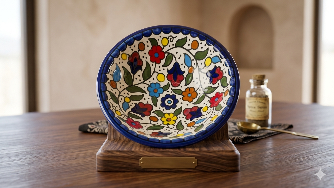 Platos de diferentes colores y tamaños.