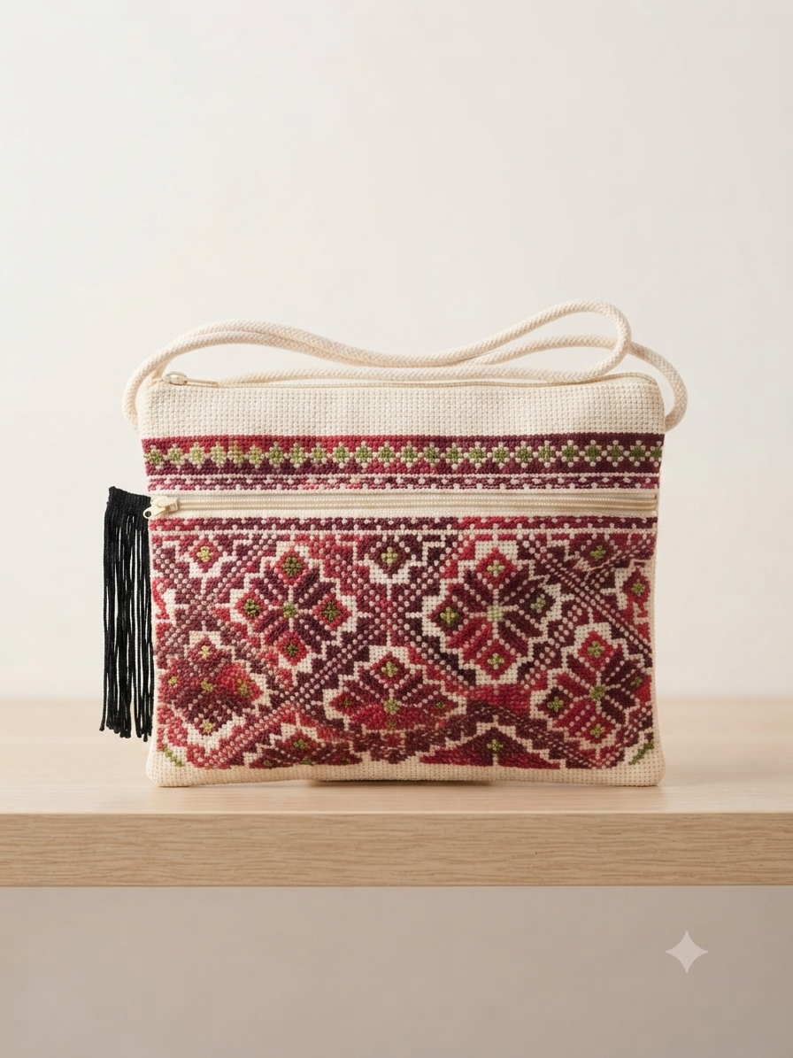 Bolso de Bordado Palestino Artesanal - Hecho a Mano