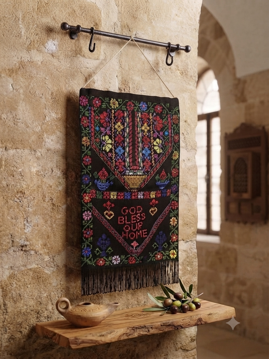 Tapiz Bordado a Mano (Arte Palestino)