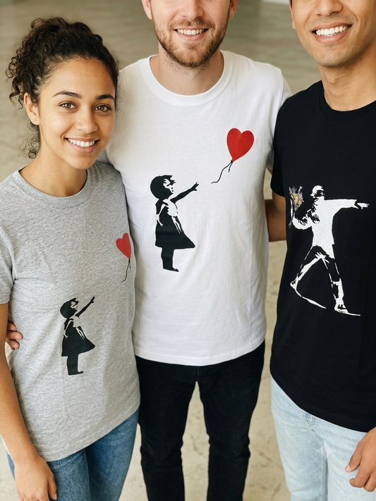 Camisetas: Banksy y la voz del muro silencioso