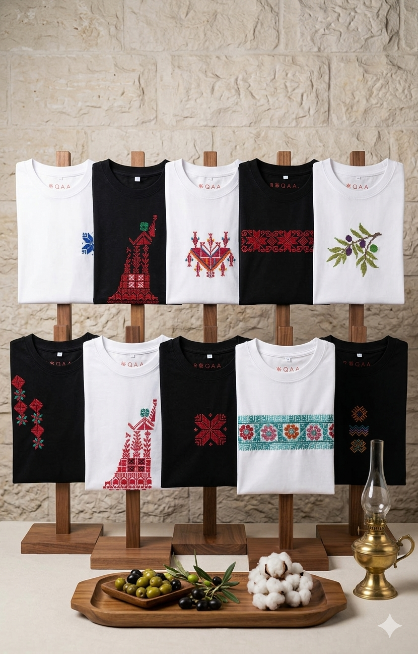 Camisetas artesanalmente bordadas