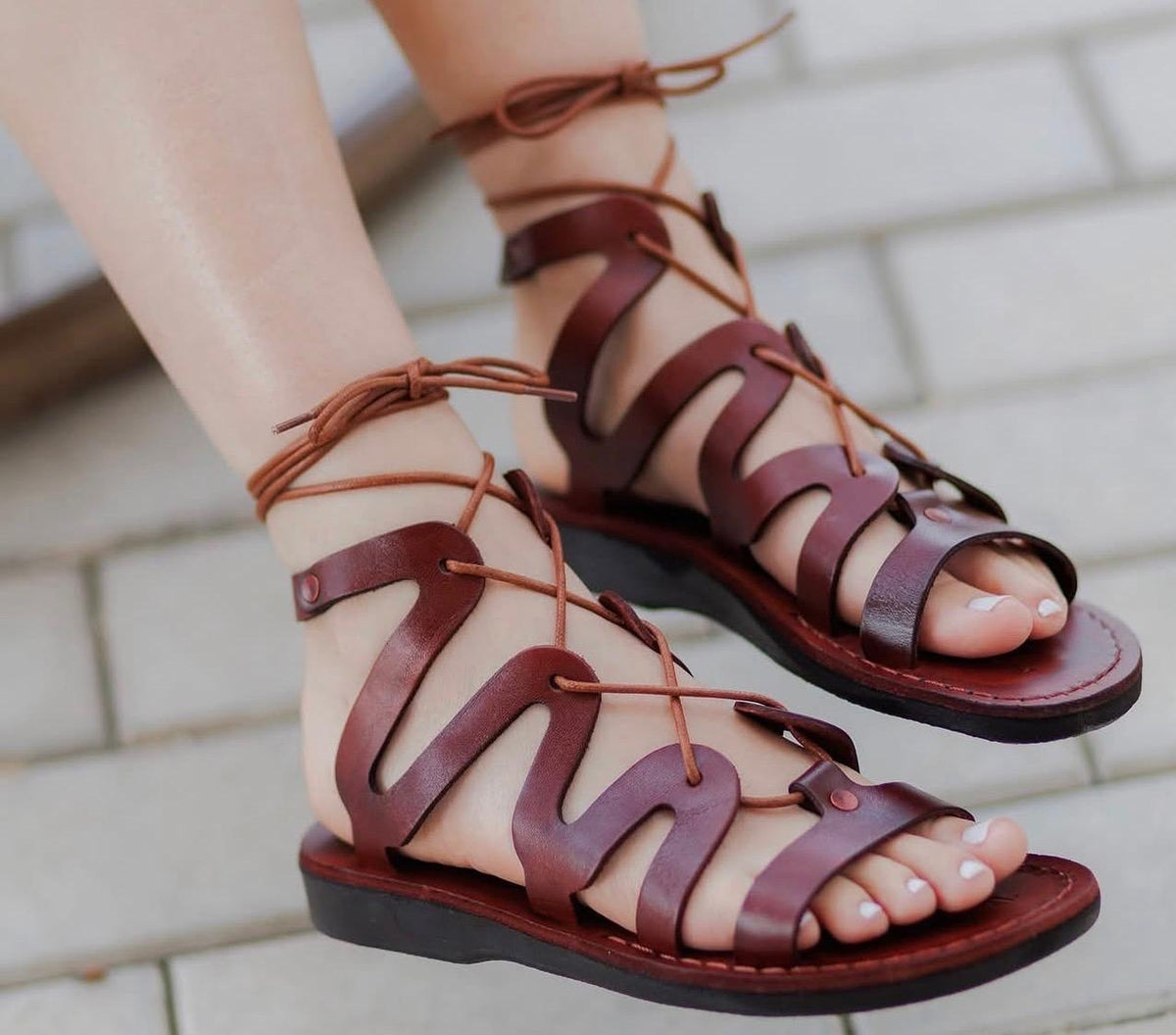 Sandals Natural Cuero