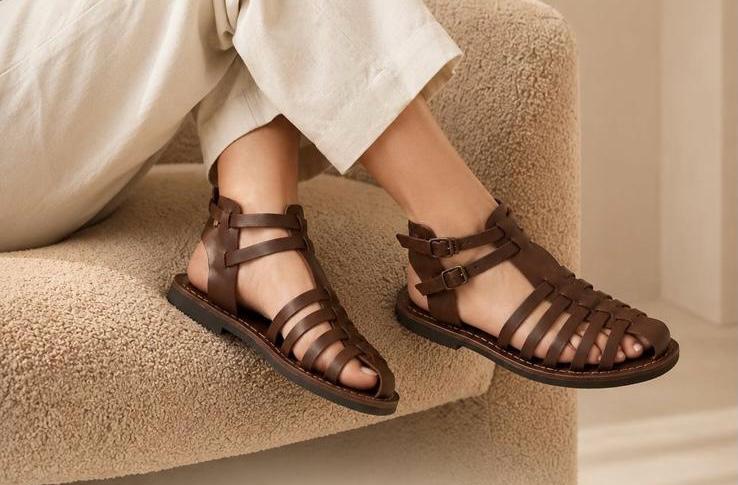 Sandals Natural Cuero