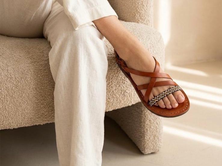 Sandals Natural Cuero